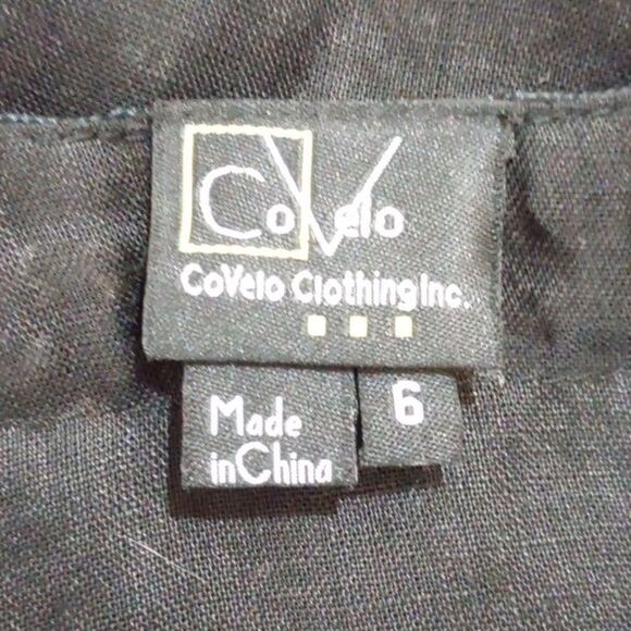 Vintage CoVelo Black Linen Floral Jacket Cardigan - Size 6 - Picture 10 of 11